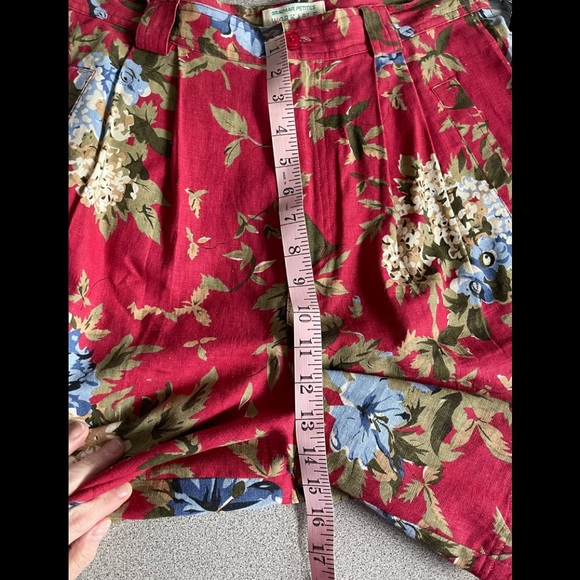 Vintage Braemar Floral Linen High Waisted Shorts Size 12 - Picture 8 of 8